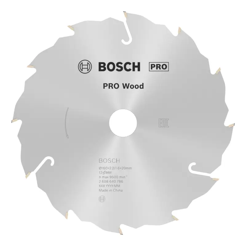 Nur Heute Bosch Pro Wood cordless Kreissägeblatt, 160 x 2,2 x 20 mm, 12 Zähne, für Akku-Handkreissägen