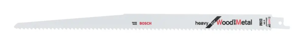 Bosch Zubehör S 1411 DF Heavy for Wood and Metal Säbelsägeblatt - 2er-Pack(Verpackungseinheit: 2Stück) Geprüft