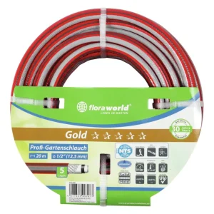 Markenware Floraworld Profi-Wasserschlauch 1/2" 20m NTS rot