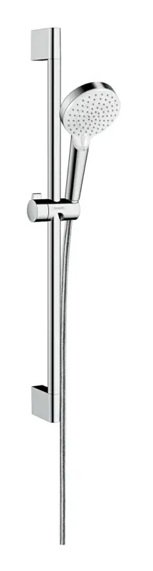 Sichere Zahlung Hansgrohe Crometta Brauseset 100 Vario EcoSmart mit Brausestange 650 mm - Weiß / Chrom