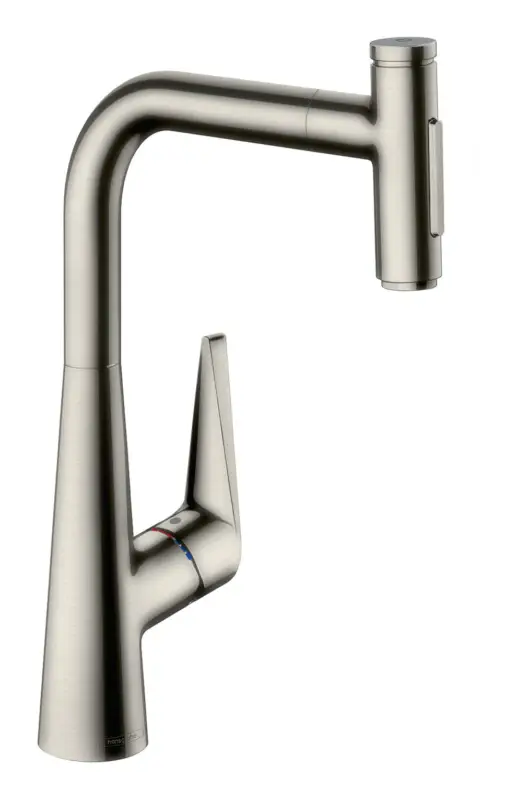 Abverkauf Hansgrohe Talis Select M51 Einhebel-Küchenmischer 300 2jet mit Ausziehbrause und sBox - Edelstahl Finish