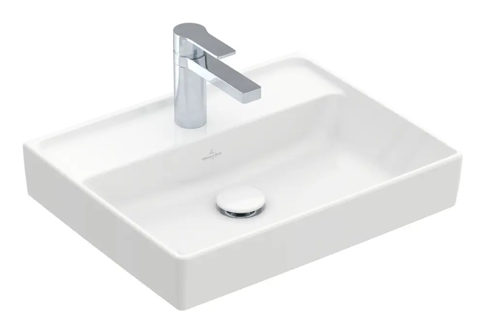 Zertifiziert Villeroy & Boch Collaro Handwaschbecken 500 x 400 x 150 mm - Weiß Alpin