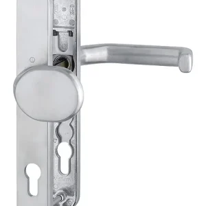 Hoppe Liverpool Edelstahl-Schmalschild-Wechsel-Garnitur E86G/3357N/1313G, Profilzylinder, für Profiltüren - matt Abverkauf