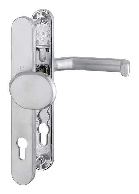 Hoppe Liverpool Edelstahl-Schmalschild-Wechsel-Garnitur E86G/3357N/1313G, Profilzylinder, für Profiltüren - matt Abverkauf