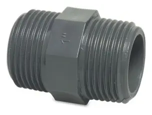 Markenware Bevo PVC-U Doppelnippel 3/4" AG 10 bar Grau