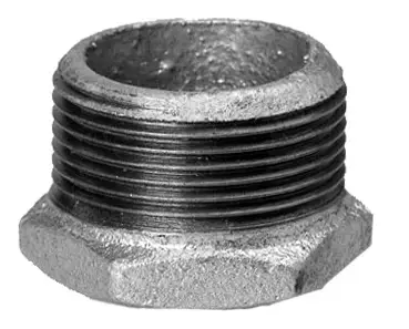 Hermann Schmidt Reduktionsstück 241 DN 40 x 25, 1 1/2"x1", AG/IG, verzinkt Markenprodukt