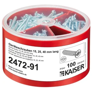Kaiser Geräteschrauben-Box Ø3,2 x 15/25/40 mm Nur Heute