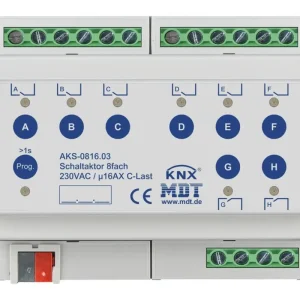 MDT Schaltaktor KNX REG 6TE 8 Ausgänge 16A 2500W Bussystem KNX 230V Letzte Chance