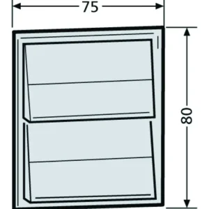 Markenware Renz Klingel/Lichtmodul 2RT weiß B75xH80mm systemunabhängig