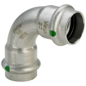 Neu Viega Bogen Sanpress Inox 2316 22 mm, Stahl nichtrostend, 90 Grad, SC-Contur