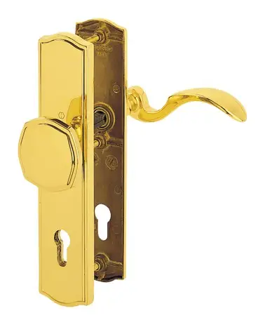 Hoppe Meran Messing-Schutz-Langschild-Wechsel-Garnitur M57/371A/370/112SH, rechts, Profilzylinder, mit Stahlanbohrschutz für Außen-/Wohnungsabschluss-Türen (57-72 mm) - poliert Mega-Angebot