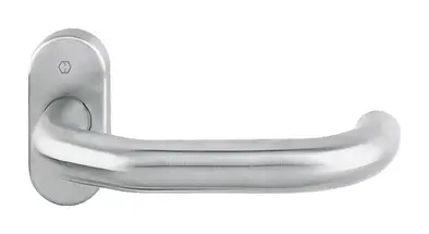 Hoppe Paris Edelstahl-Rosetten-Türgriff-Halbgarnitur E138GF/55, Vierkant 8 mm, ohne Schlüsselrosette für Profiltüren - matt Markenware