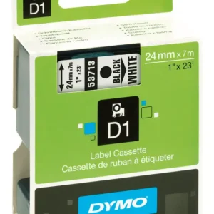 Dymo D1 Schriftband schwarz / weiß Nr.53713 24 mm x 7m Super-Preis