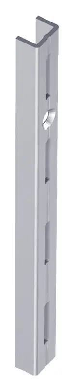 Schnäppchen Element System Lochschienen silberfarbig 1-reihig 2000 mm(Verpackungseinheit: 1Paar)