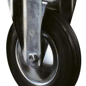 Online Kaufen BS Rollen Bockrolle 200 mm mit Rollenlager Stahlblech verzinkt mit Gummirad