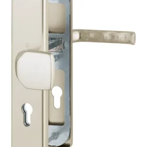 Hoppe London Aluminium-Schutz-Langschild-Wechsel-Garnitur 61G/2221/2210/113, Profilzylinder, für Außen-/Wohnungsabschluss-Türen (42-47 mm) - neusilberfarben Sonderangebot