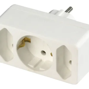 REV Ritter 3-fach-Stecker 2 x Euro und 1 Schutzkontakt Begrenztes Angebot