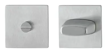 Geprüft Hoppe SchnellstiftPlus-Edelstahl-Flachrosetten-Paar E848NS mit Schlitzkopf/Olive für Bad/WC-Türen - matt(Verpackungseinheit: 1Paar)