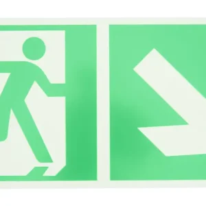SafetyMarking Rettungsschild, Rettungsweg rechts ab 30 x 15 cm, Aluminium, nachleuchtend Sichere Zahlung
