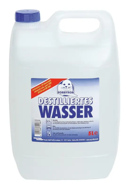 Robbyrob Destilliertes Wasser 60L Kanister(Verpackungseinheit: 6Stück) Solange Der Vorrat Reicht