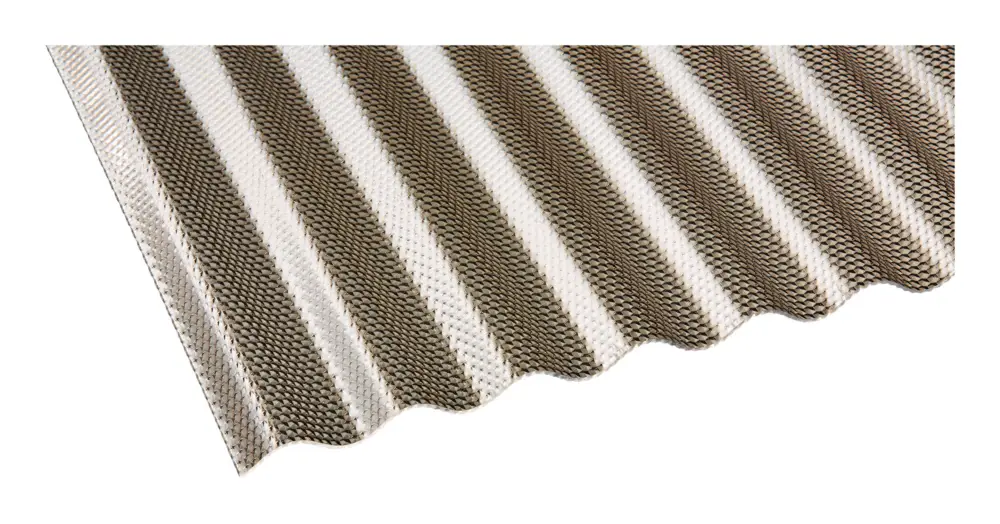 Deluxe Polycarbonat Profilplatte "Die Elefantenplatte" Wabe Sinus 76/18 1045 x 4000 x 2,6 mm - Bronce Finale Aktion