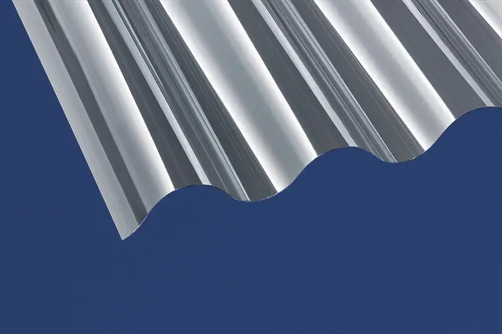 Einsteiger Polycarbonat Profilplatte P6 Sinus 177/51 1100 x 1600 x 0,8 mm - Klar Günstig