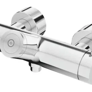 Schell Vitus Aufputz-Duscharmatur Batteriebetrieb Thermostat CVD-Touch-Elektronik Abgang unten mit Ventil zur thermischen Desinfektion Chrom Preis Gesenkt