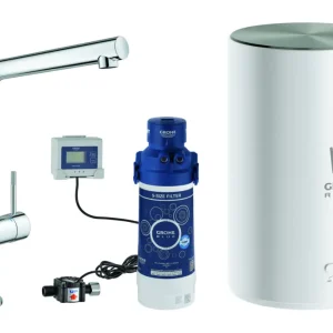 Grohe Red Duo Spültischarmatur mit L-Auslauf und Boiler Größe M - Chrom Sofort Bestellen