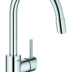 Ausverkauf Grohe Concetto Einhand-Spültischbatterie mit ausziehbarer Laminarbrause hoher Auslauf - Chrom