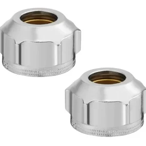 OVENTROP Klemmringverschraubung Ofix CEP 2-fach weichdichtend für G ¾ AG, 12 mm Messing - vernickelt Super-Preis