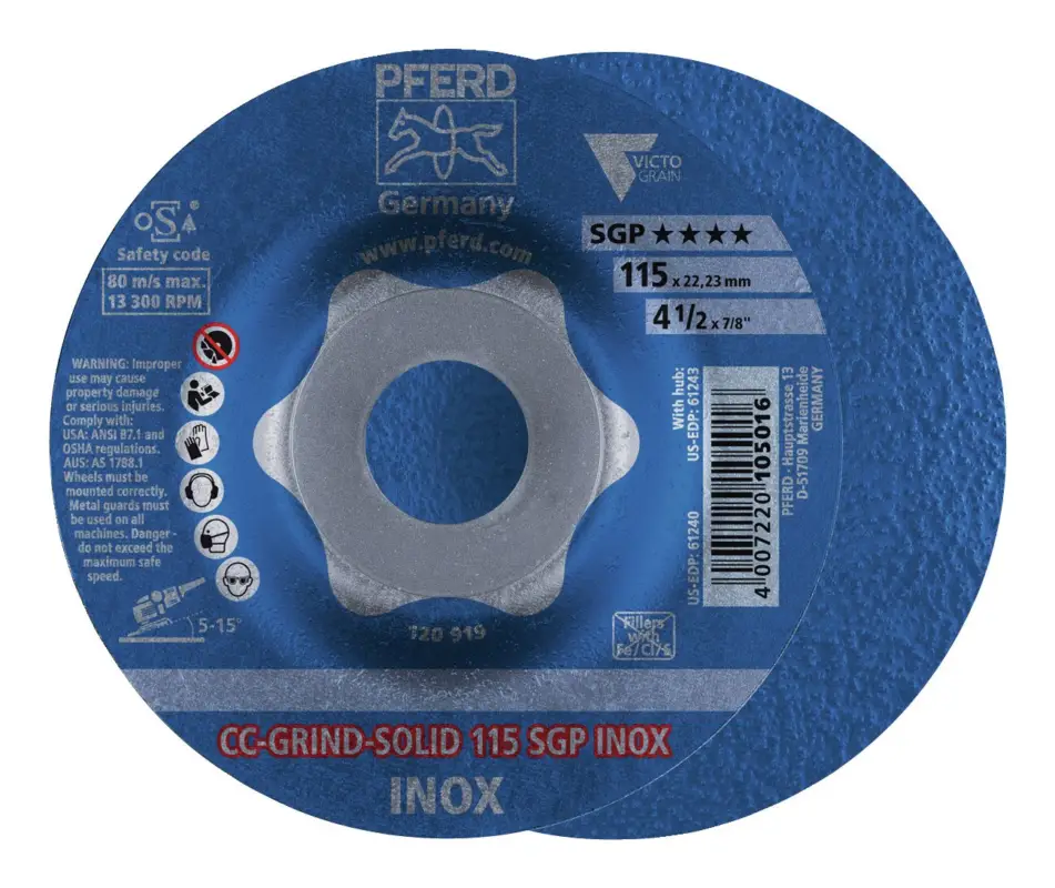Jetzt Kaufen Pferd Schleifscheibe CC-Grind Solid SGP INOX 125 mm