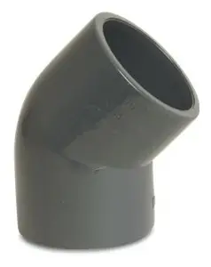 Highlight Bevo PVC-U Winkel 45° 32 mm Klebemuffe 16 bar Grau