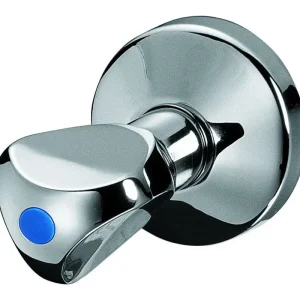 Markenware Kaja Fertigmontageset CLASSIC Kronengriff, blau, chrom, Unterputz-Ventil