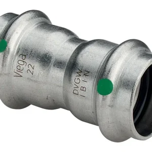 Viega Muffe Sanpress Inox 2315 22 mm, Stahl nichtrostend, SC-Contur Solange Der Vorrat Reicht