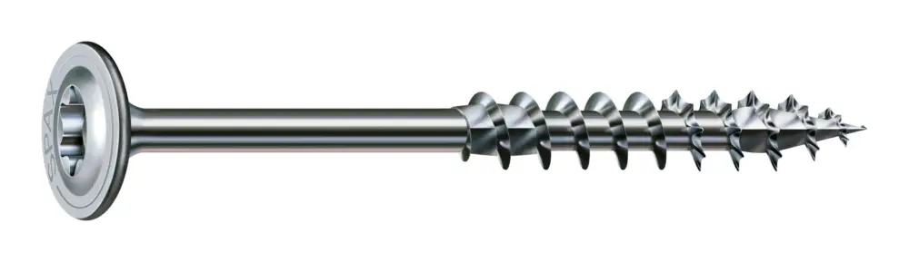 Must-Have Spax Tellerkopfschraube T-STAR+ 8 x 160/80 A2 4CUT-F(Verpackungseinheit: 50Stück)