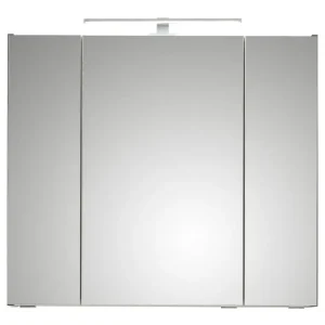 Top-Preis Pelipal Quickset 357 Spiegelschrank Saskia II Aufsatzleuchte 3 Spiegeltüren 800 x 700 x 160 mm - Quarzgrau Matt touch