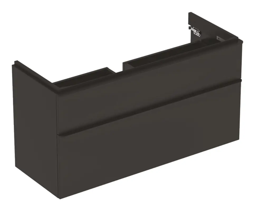 Sichere Zahlung Geberit Smyle Square Waschtischunterschrank 2 Schubladen 1184 mm x 470 mm x 617 mm - Lava matt