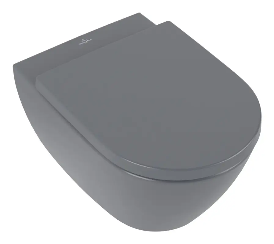 Saisonangebot Villeroy & Boch Subway 2.0 Tiefspül-WC DirectFlush wandhängend ohne Spülrand 370 x 560 x 365 mm - Graphite mit CeramicPlus