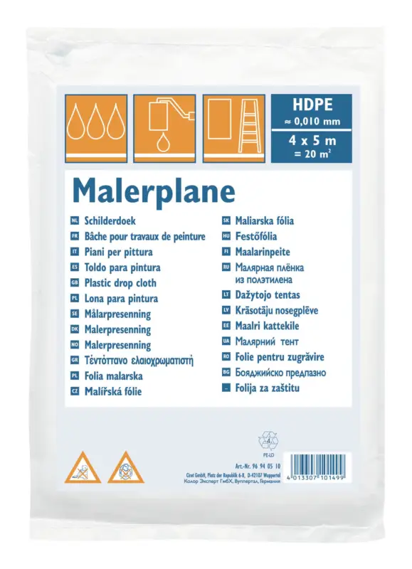 Schneller Versand Color Expert Abdeckplane HDPE 10 my 50 qm = 4 x 12,5 m