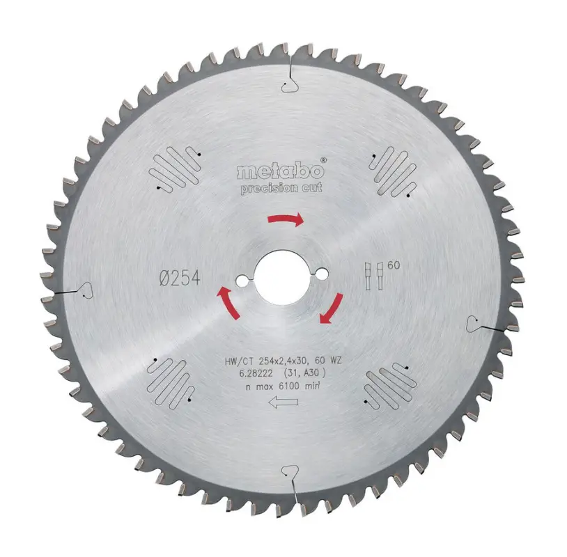 Metabo Kreissägeblatt "precision cut wood - professional", 220 x 30 mm, Zähnezahl 48, Dach-/Hohlzahn 10° Rabatt