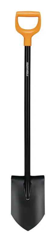 Markenware Fiskars Gärtnerspaten spitz Solid Metall