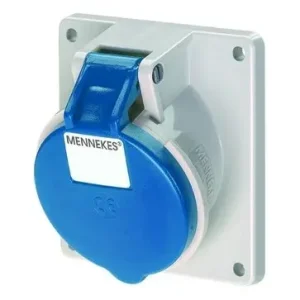 Aktuell Mennekes CEE-Anbausteckdose 3p 16A 230V (50+60Hz) blau 6h IP44 schraublose Klemme abgewinkelt Kunststoff 64x73,5mm