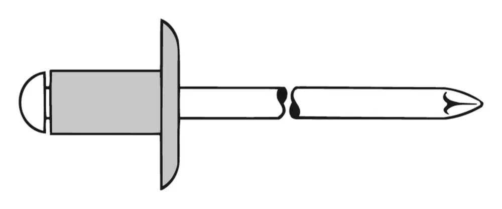Gesipa Blindnieten Aluminium Grosskopf K12 4 x 8 mm(Verpackungseinheit: 500Stück) Preisreduziert
