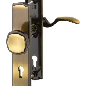 Solange Der Vorrat Reicht Hoppe Meran Messing-Schutz-Langschild-Wechsel-Garnitur M57/371A/370/112SH, rechts, Profilzylinder, mit Stahlanbohrschutz für Außen-/Wohnungsabschluss-Türen (57-72 mm) - brüniert