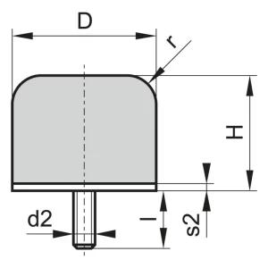 Schnäppchen Kran Gummi Puffer GP-1G D80 H66 M12