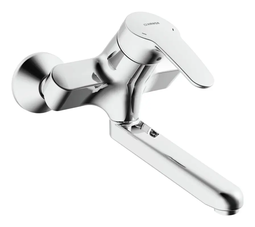 Hansa Hansamix Waschtisch-Einhand-Wandbatterie Care® Strahlregler Bedienungshebel (Metall) Ausladung 235 mm Letzte Chance