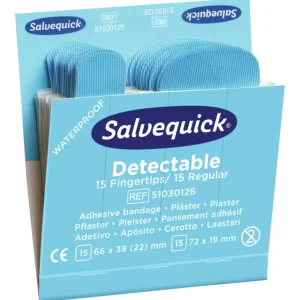 Echt Salvequick Nachfüllpackungen 6 x 30 Pflaster detektierbar, fingersp. und normal