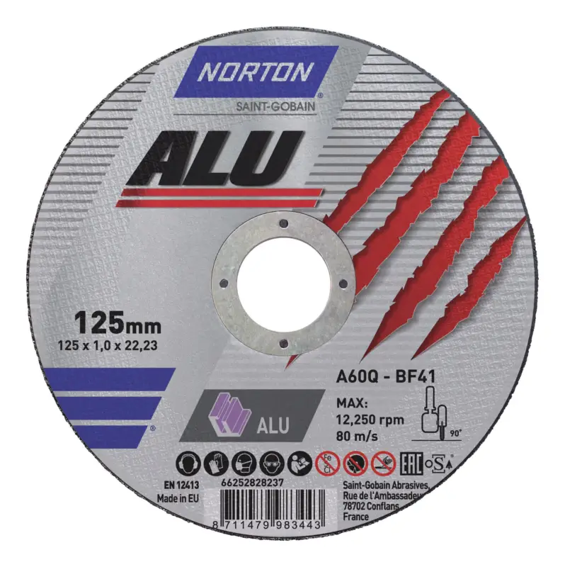 Neue Ware Norton Trennscheibe Alu gerade 125 x 1,6 mm