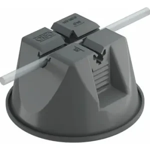 Saisonangebot OBO Bettermann Dachleitungshalter Ø8-10m Flachd mit Clip kleb Kunststoff Beton 133,5 mm