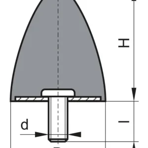 Neue Ware Gummi Anschlag Puffer GP DP 50 x 67 M8 x 38